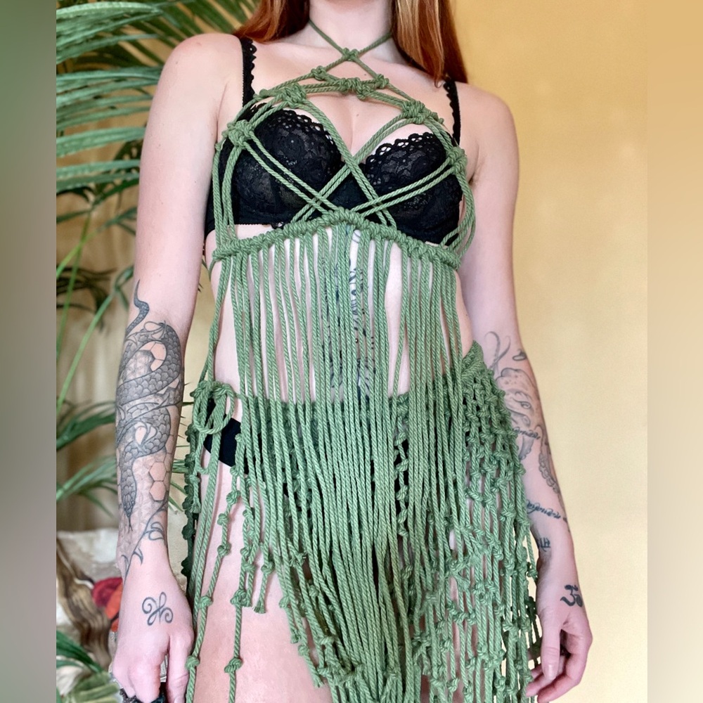 Original GoodVibeGoda Handmade Macramé Design Top